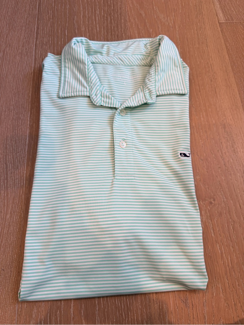 Men's Vineyard Vines Mint & White Striped Polo Shirt